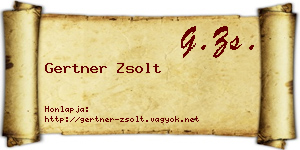 Gertner Zsolt névjegykártya